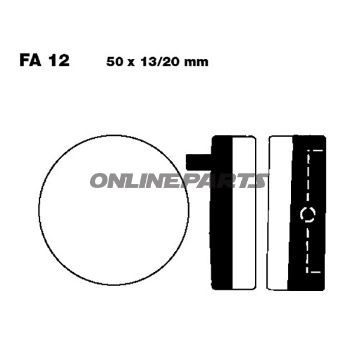 Brake Pad Semi-Sinter V Ebc Fa012v