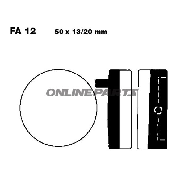 Brake Pad Semi-Sinter V Ebc Fa012v