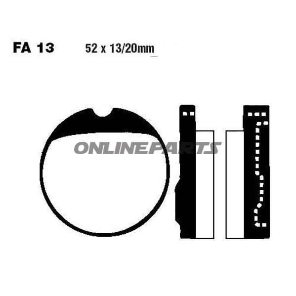 Brake Pad Semi-Sinter V Ebc Fa013v