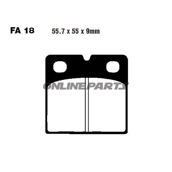 Brake Pad Semi-Sinter V Ebc Fa018v