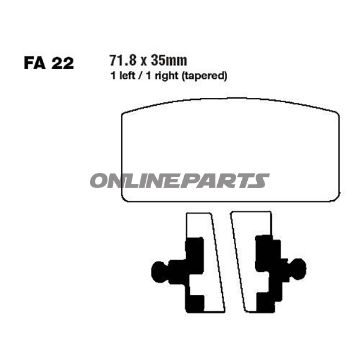 Brake Pad Semi-Sinter V Ebc Fa022v