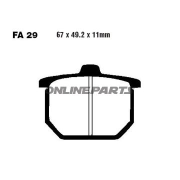 Brake Pad Semi-Sinter V Ebc Fa029v