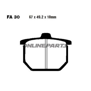 Brake Pad Semi-Sinter V Ebc Fa030v