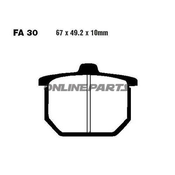 Brake Pad Semi-Sinter V Ebc Fa030v