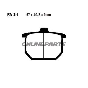 Brake Pad Semi-Sinter V Ebc Fa031v