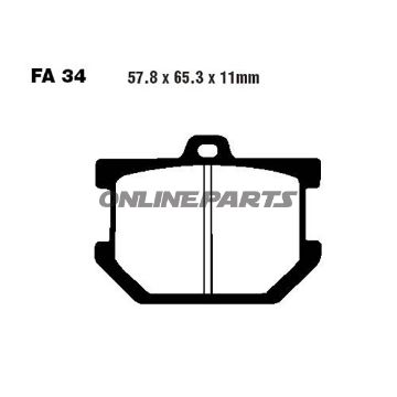 Brake Pad Semi-Sinter V Ebc Fa034v