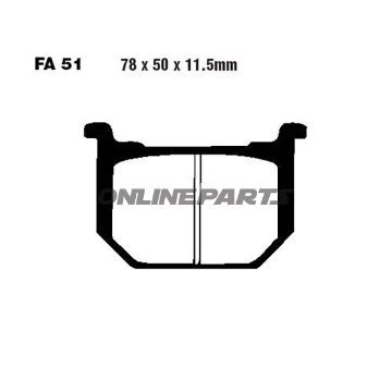 Brake Pads Semi-Sint V Ebc Fa051v