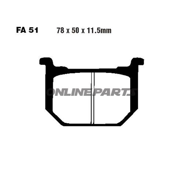 Brake Pads Semi-Sint V Ebc Fa051v