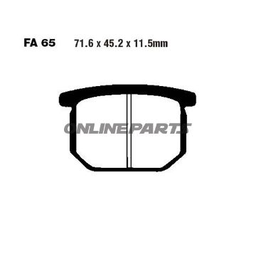 Brake Pads Semi-Sint V Ebc Fa065v