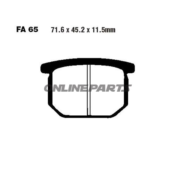 Brake Pads Semi-Sint V Ebc Fa065v