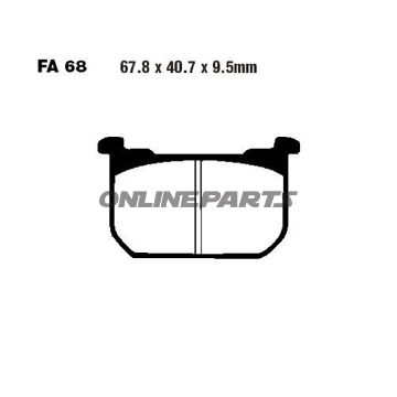 Brake Pads Semi-Sint V Ebc Fa068v