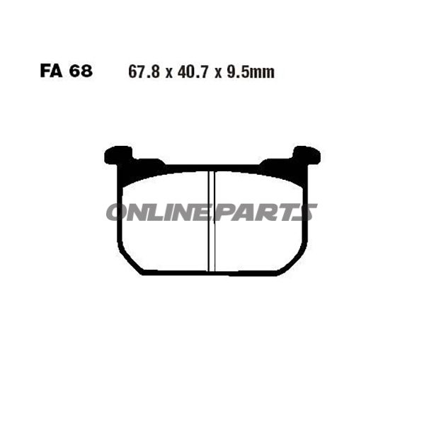Brake Pads Semi-Sint V Ebc Fa068v