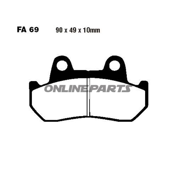 Brake Pads Semi-Sint V Ebc Fa069v