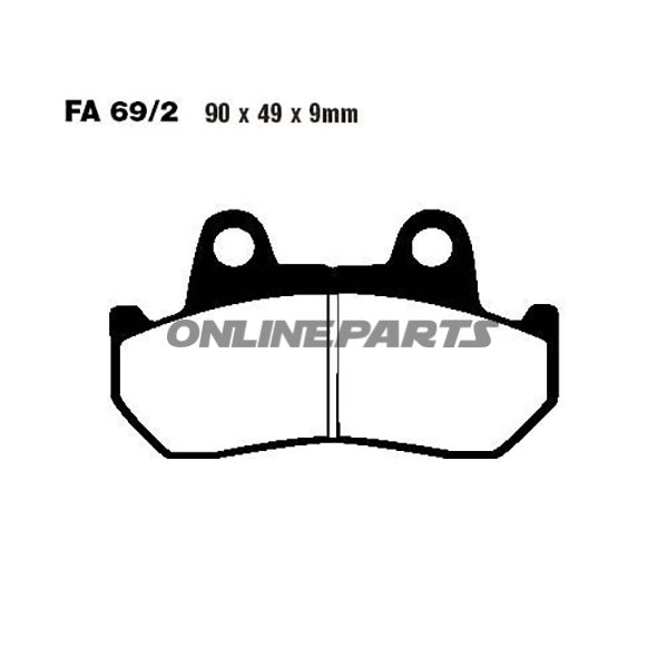 Brake Pads Semi-Sint V Ebc Fa069/2V