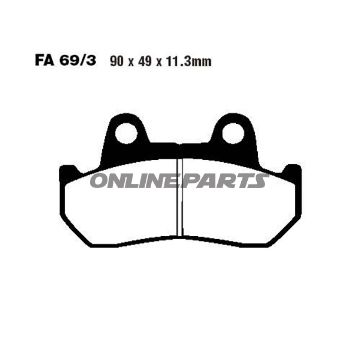 Brake Pads Semi-Sint V Ebc Fa069/3V