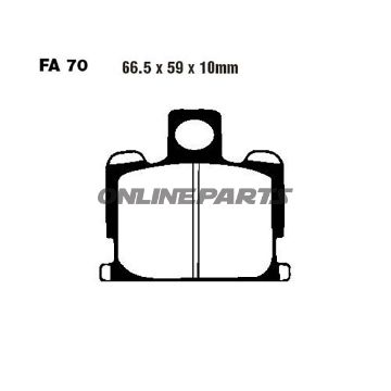 Brake Pads Semi-Sint V Ebc Fa070v