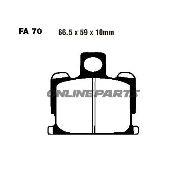 Brake Pads Semi-Sint V Ebc Fa070v