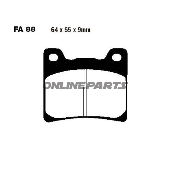 Brake Pads Semi-Sint V Ebc Fa088v