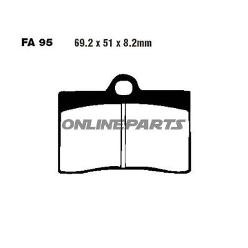Brake Pads Semi-Sint V Ebc Fa095v
