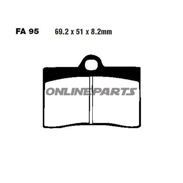 Brake Pads Semi-Sint V Ebc Fa095v