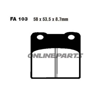 Brake Pads Semi-Sint V Ebc Fa103valternative: 7870270