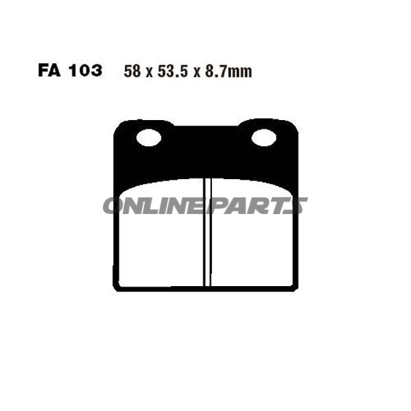 Brake Pads Semi-Sint V Ebc Fa103valternative: 7870270