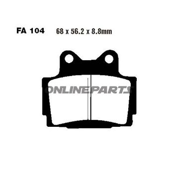 Brake Pads Semi-Sint V Ebc Fa104v