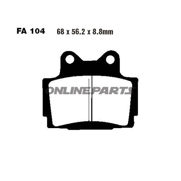 Brake Pads Semi-Sint V Ebc Fa104v