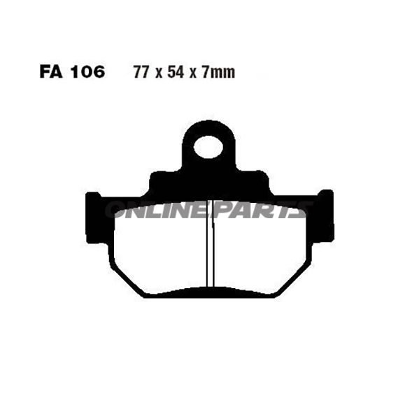 Brake Pad Semi-Sinter V Ebc Fa106v
