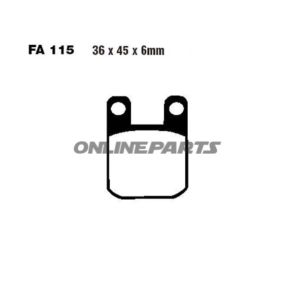 Brake Pads Semi-Sint V Ebc Fa115v