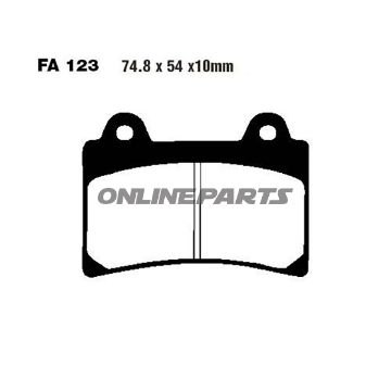 Brake Pads Semi-Sint V Ebc Fa123v