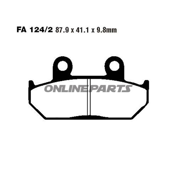 Brake Pads Semi-Sint V Ebc Fa124/2V