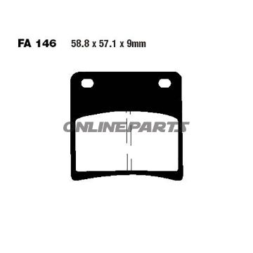 Brake Pads Semi-Sint V Ebc Fa146v