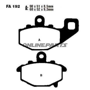 Brake Pads Semi-Sint V Ebc Fa192v