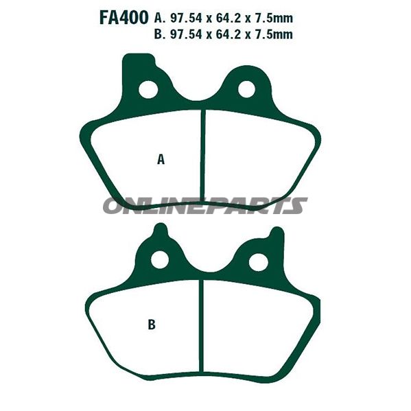 Brake Pads Semi-Sint V Ebc Fa400v