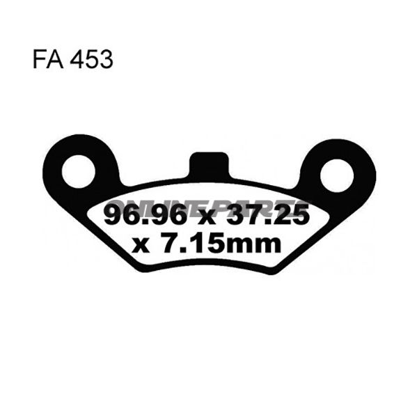 Brake Pads Sintered R Ebc Fa453r Mx