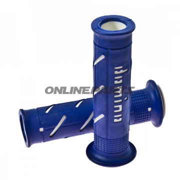 Domino Off Road Grips Blue/Whited.22Mm. L.126Mm Open