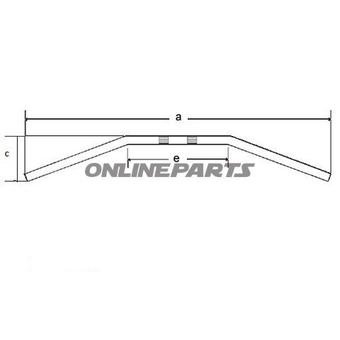 Handlebars Steel Black 22Mmdragbar Medium Trw