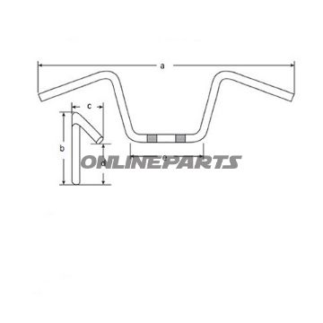 Handlebar Steel Black With Cable Notch 1Inch Trwflyerbar