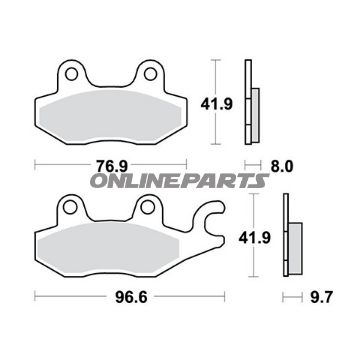 Brake Pads Rear Sintered Trw Lucasoder 7328826
