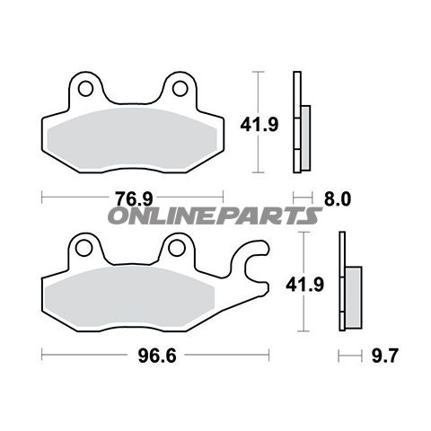 Brake Pads Rear Sintered Trw Lucasoder 7328826