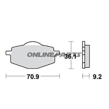 Brake Pads Scooter Trwaltn 7320138