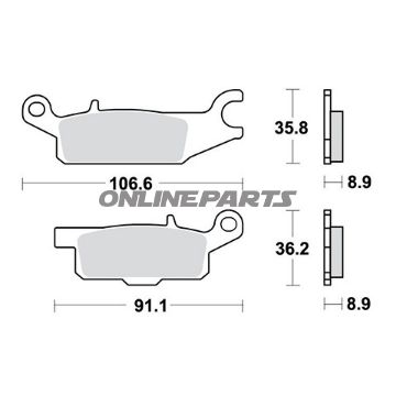 Brake Pads Sintered Si Trwaltn 7321243