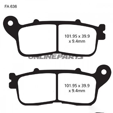 Brake Pads Sintered Hh Ebc Fa636hhaltn 7870915
