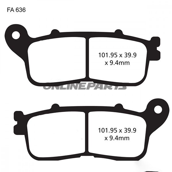 Brake Pads Sintered Hh Ebc Fa636hhaltn 7870915