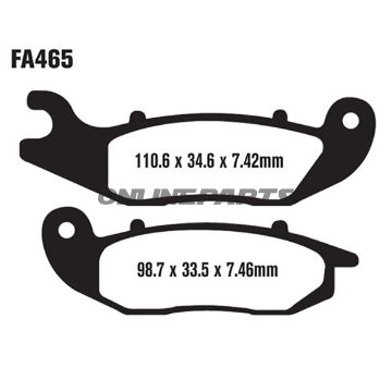 Brake Pads Sintered R Ebc Fa465rmx