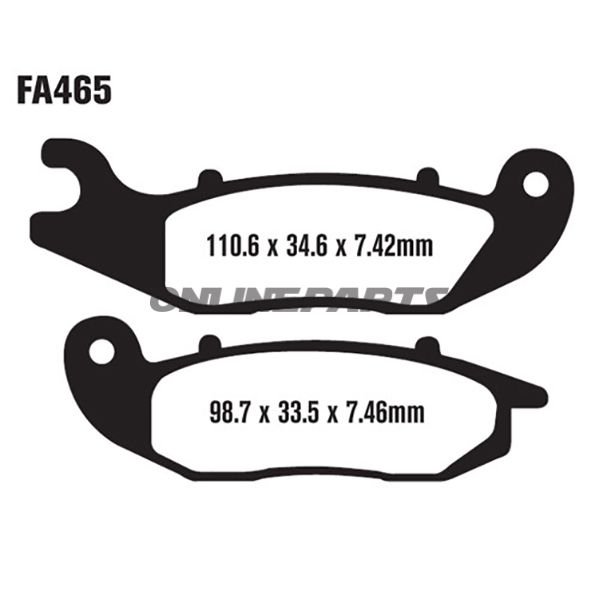 Brake Pads Sintered R Ebc Fa465rmx