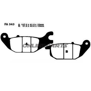 Brake Pads Sintered Hh Ebc Fa343hh