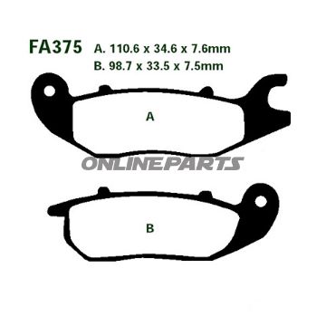 Brake Pads Sintered Hh Ebc Fa375hh