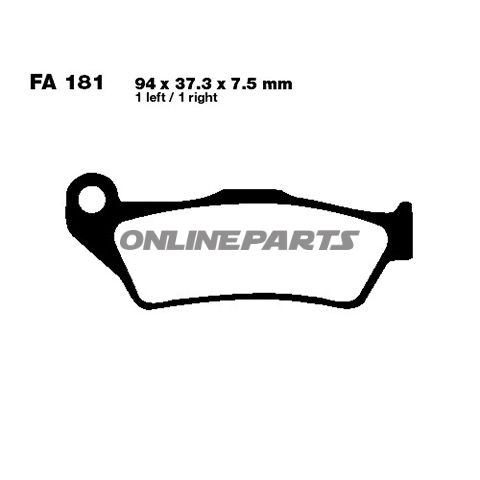 Brake Pads Sintered Epfa Ebc Epfa181hh